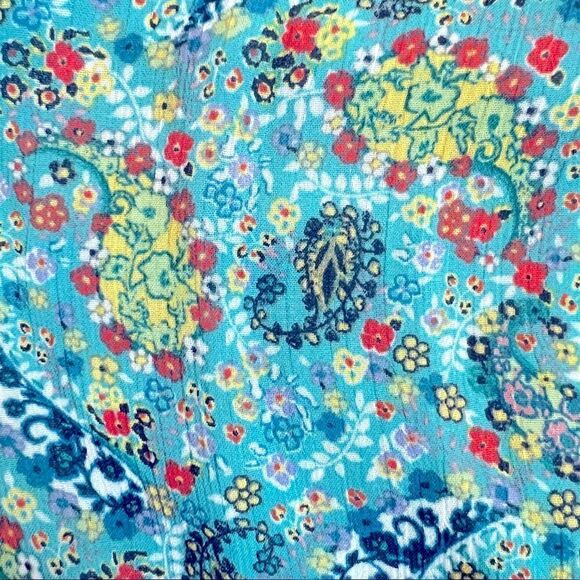 Mossimo Blue Paisley Sleeveless Mini Dress Women’s Size Medium (M) - Picture 8 of 8